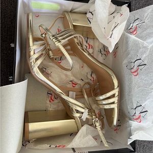 Gold heels, New York & Company size 8. True to size, never worn.